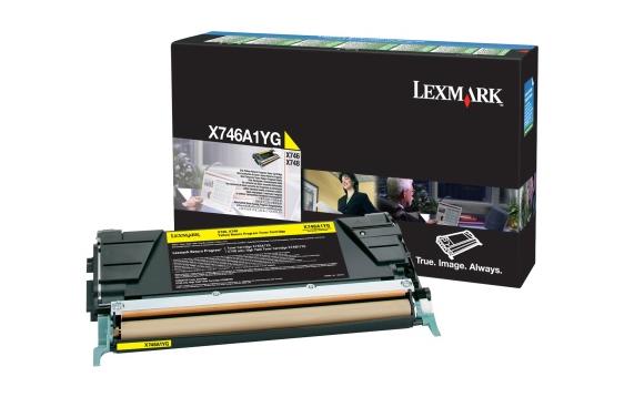 108722 Lexmark  Toner LEXMARK X746A1YG 7K gul 